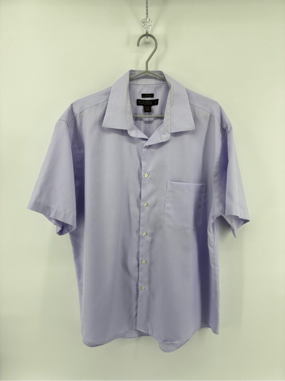 Alfred Alfred Sung Men’s Lavender Short-Sleeve Button-Up Shirt